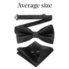 Men's Solid Color Pre-tied Bow Tie Adjustable Tuxedo Two Layer