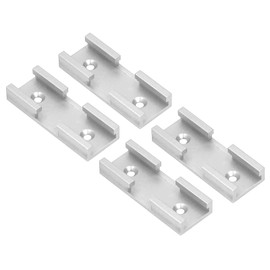4PCS T Track Connectors, Aluminum Alloy T Track Intersection Parts for T Type Screws to Form a Cross Track for Carpenter, Woodworking, T Track Kit (Silver)