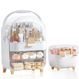 Anylady Makeup Organizer, Skincare Holder Bathroom Counter Organizer, Storage Box Cosmetic Display Cases, Teen Girl Gifts Trendy Stuff Make up Organizers for Vanity, Dresser, Countertop