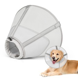 Joypig Soft Mesh Dog Cone Collar to Stop Licking - Breathable Recovery Collar After Surgery for Large Medium Small Dogs, Alternative to Elizabeth Cone of Shame,Pet Head Cone