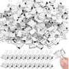 Jetec 100 Pack 0.6in/15mm White Metal Binder Clips Bulk Medium