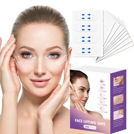 200Pcs Face Lift Tape Invisible, Wrinkle Tape for Face Lift, Neck Lift Tape, V-Shaped Instant Face Tapes, Instant Face Lifting Stickers for Lifting Sagging Skin Double Chin Eyes Wrinkles Waterproof -A