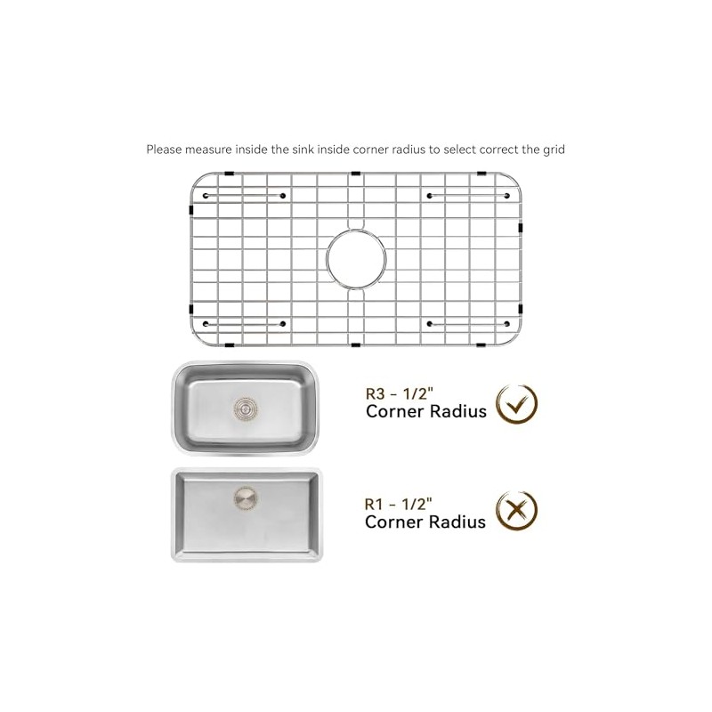 Stainless Steel Sink Grid and Protectors for Bottom of Kitchen