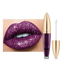 EUBUY lápiz Labial líquido, Mate a Brillo Diamante Brillante Brillo de Labios, Impermeable De Larga duración Color de Labios líquido para Mujeres y