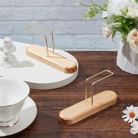 PLIGREAT 2 Pack Stand Coffee Filter Holder, Cone Coffee Filter Storage Wood Stand Coffee Filter Container for V60 Cone Paper Coffee Filters Size #01 and #02 for Coffee Shop Bar Office Home