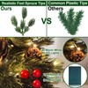 Realistic-Feel PE 24 Inch/2FT Tabletop Christmas Tree with 40 Warm