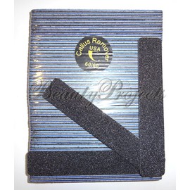 CT 50pc Black Callus File 60/60 Grit 7x1" Jumbo Callus Remover Blue Center