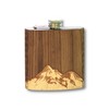 Laser Engraved Wooden Hip Flask - 6 oz. Stainless Steel,