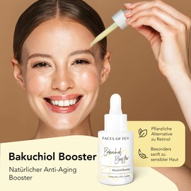 Bakuchiol Serum - Anti Ageing Serum Booster - 1% Bakuchiol - Natural Retinol Alternative - Q10 & Lecithin - FACES OF FEY Active Ingredient Cosmetics - 30 ml