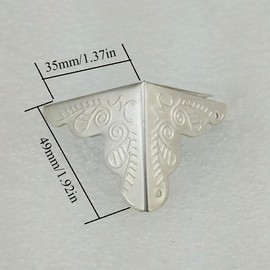 Corner Protectors Metal Vintage 56 Pieces 35 mm Box Corner Protection Edge Protection Metal for Boxes with Screws Furniture Corner Protection Antique for Boxes Furniture Shelf Table (3 Colours)