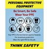 Lean Manufacturing Posters PPE Personal Protective Equipment, Poster, 22" X