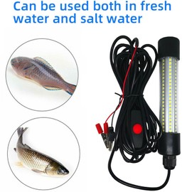 1200LM 12V LED Underwater Fishing Light Stick Squid Prawn Fish Attract Lamp (Blue)