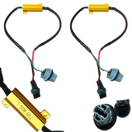 PA LED 2x LED 7440 7441 T20 50W 6 Ohm Lights Load Resistor Adapter Fix Hyper Flashing Rapid Blinking Canbus Error Code Eliminator Warning Canceller for Turn Signal Reverse Backup Daytime Running DRL