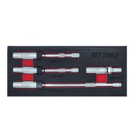 VCT 4Pc Magnetic Spark Plug Swivel Socket Set, 3/8" Dr. 6-Point 5/8" & 9/16" Spark Plug Swivel Socket