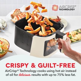 DASH 7qt Clear View Digital Air Fryer - Cream