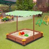 Owlcover Wood Sandbox Replacement Canopy - Green Top Cover for