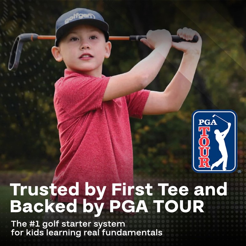 GOLFGEN | PGA Tour Tee-Up 3-Piece Set, Medium, Orange, Right