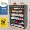 Sundaze Shoe Rack with Cover - 6 Tier Shoe Rack