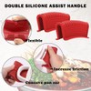 2 Pairs Silicone Pot Handle Holders,Hot Skillet Handle Covers,Anti-Slip Silicone