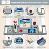 Premium Bamboo Bathtub Caddy Tray - Bath Tray - Bath