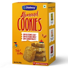 Diabexy Almond Cookies - Low Glycemic Load Cookies for Sugar Control - Pack of 1