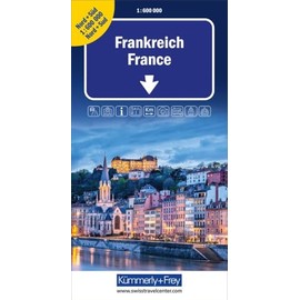 Kümmerly+Frey Strassenkarte Frankreich Nord+Süd 1:600.000: Detaillierte Doppelkarte inkl. Transitpläne, Ortsverzeichnis und Reiseinformationen