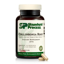 Standard Process Collinsonia Root - Whole Food Vascular Supplement, Digestive Health, Bladder Support, Digestion, and Kidney Support with Collinsonia Root -150 Capsules