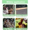 vensovo Garden Poultry Black Chicken Wire, 13.7"x157" Mesh Fence for