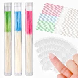 280 Pcs Piercing Care Kit - 180 Pcs Ear Hole Cleaner Floss & 100 Pcs Earring Lobe Support Patches Disposable Earring Hole Cleaner and Heavy Earring Stabilizers for Long-Lasting Ear Piercing Protection