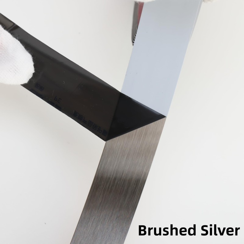 Trimold Wall Trim Molding, Peel and Stick Stainless Steel, Flexible