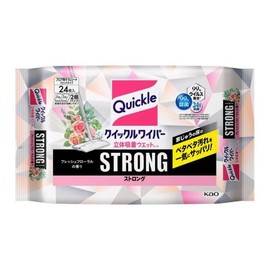 Kao Quickle Wiper 3D Suction Wet Sheet, Strong, Fresh Floral Scent, Pack of 24