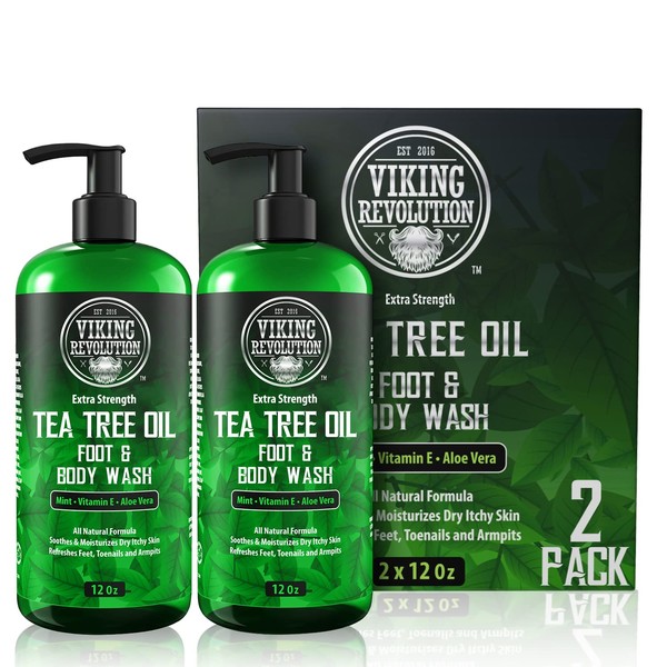 Viking Revolution Tea Tree Oil Body Wash Soap for Men
