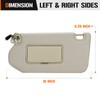 Left & Right Sun Visor with Light for 2013-2018 Nissan