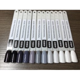 Kodi Professional BLACK & WHITE series Gel Nail Polish Color 8ml. (0.27 fl oz) Gel LED/UV Nail Coat Soak Off Original (120 BW, 8ml. (black and white confetti on a transparent base))