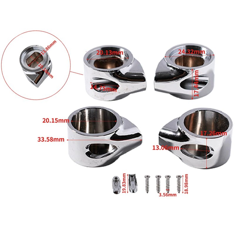 VHEUHZ Toilet Seat Hinge Set Chrome Toilet Seat with Soft