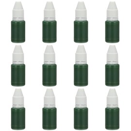 PATIKIL 0.33oz Refill Ink for Stamps and Ink Pads, 12Pcs 10ml Stamp Pad Ink Refill for Office Stamp Self Inking Stamp Date Stamp Scrapbooking, Pale Green
