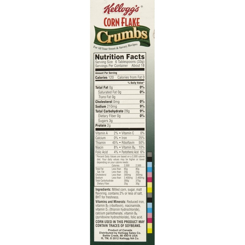 Kellogg's Corn Flake Crumbs, 21 oz Boxes