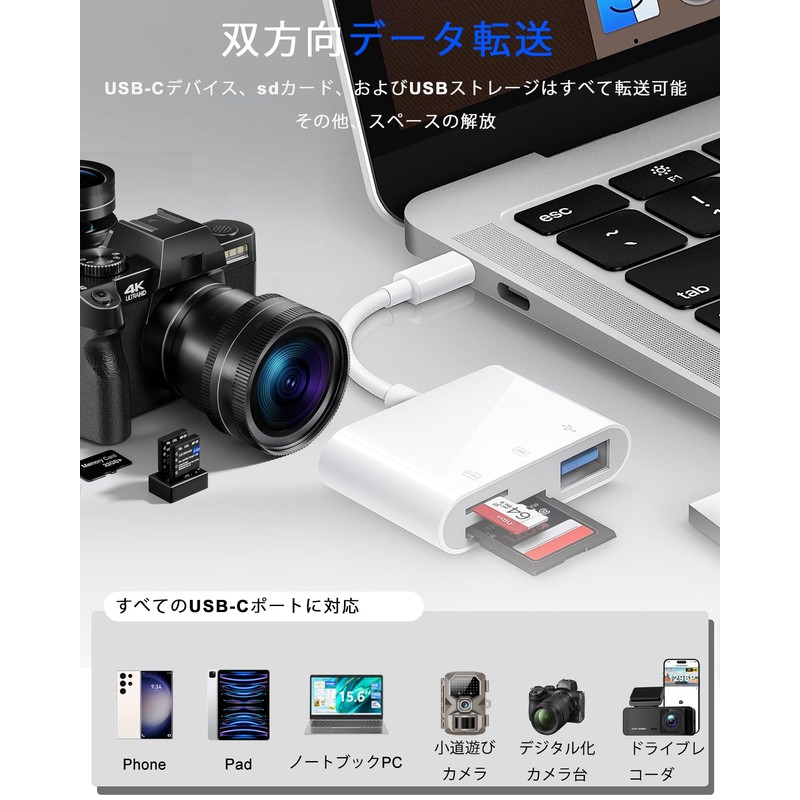 MFi Certified Product SD Card Reader, Type-c Memory Card Reader,