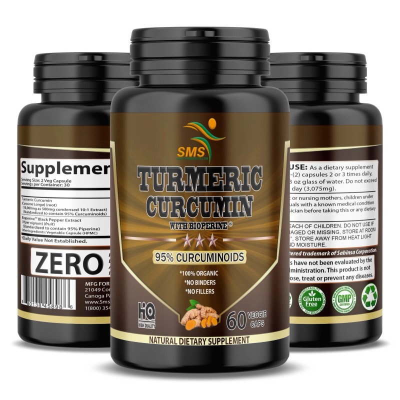 SMS 3 X TURMERIC 10,000mg EXTREME 95% CURCUMIN TUMERIC EXTRACT