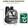 KUI WAN Clear Backpack,Clear Backpacks for School Heavy Duty See