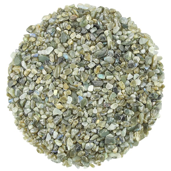 ZHIYUXI Labradorite Crystal Chips Bulk Fish Tank Decorations Aquarium Rocks