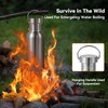 Volhoply 20oz Stainless Steel Single Walled Water Bottle with Handle,