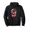 Candy Cane G with Holly Berries Delight Pullover Hoodie