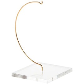 Plymor Wire Ornament Hanger Display with 4" Clear Acrylic Thick Square Base, 7" H (6 Pack)