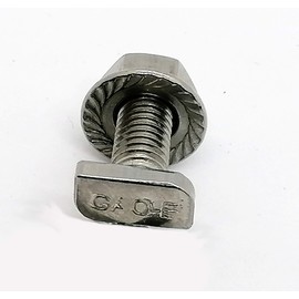 GAO Flora Hammer Head Screws M6x12 Stainless Steel with Flange Nut for Greenhouses (10)