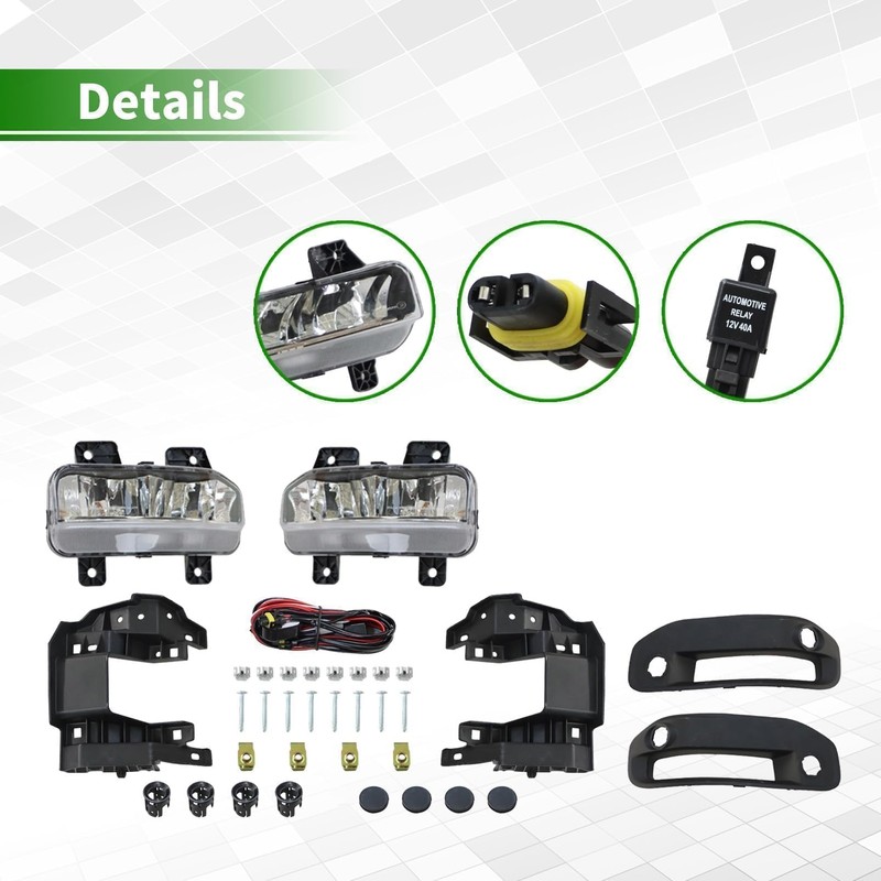 Yunnergo Fog Light Compatible with 2019 2020 2021 2022 RAM