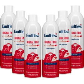 Laundry Starch Spray, Faultless Original Hold Ironing Enhancer Spray Starch for a Smooth Iron Glide on Clothes & Fabric (20oz 6 Pack) Even Spray, Easy Iron Glide, No Reside