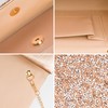 Larcenciel Rose Gold Clutch Bag, Sparkling rhinestones, Contemporary