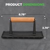 Nutrichef Cast Iron Grill Press - Heavy-Duty Griddle Press with