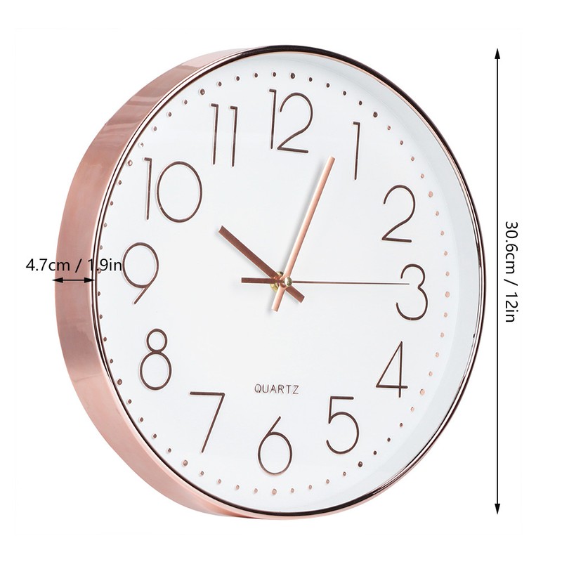 Simple Mute Quartz Wall Big Watch Hanging Clock Home Office